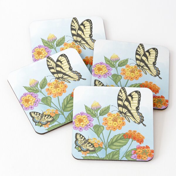 Item preview, Butterfly and Lantana Flower designed and sold by Wisteria Creative Co..