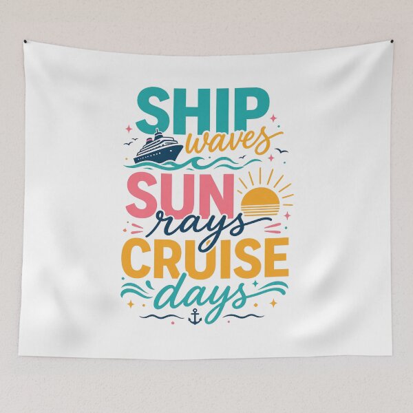 Item preview, Ship Waves, Sun Rays, Cruise Days designed and sold by chicdeboutique.