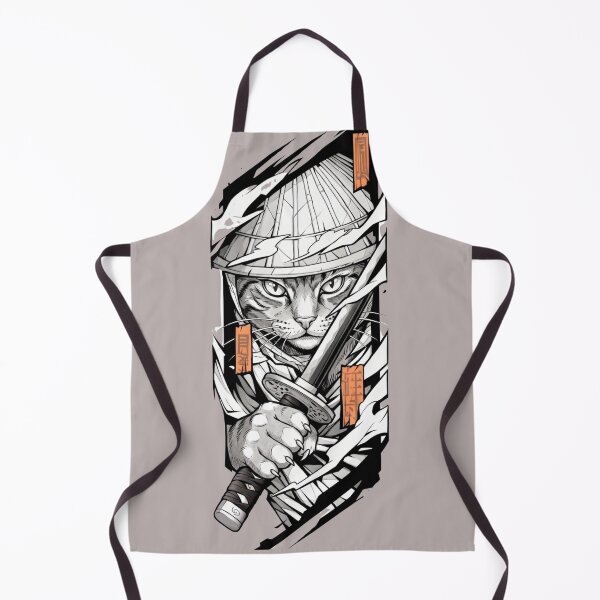 Item preview, Japanese Samurai Cat Katana Sword Tattoo Art designed and sold by WelLarsDigitals.