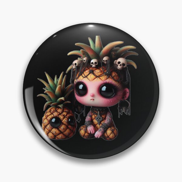 Item preview, Goth Pineapple - Creepy Cute Fruits Collection #8 designed and sold by LujziWorld.