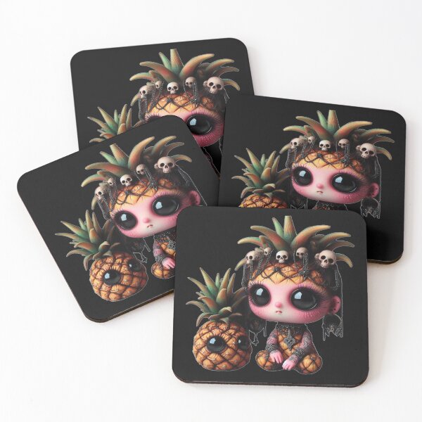 Item preview, Goth Pineapple - Creepy Cute Fruits Collection #8 designed and sold by LujziWorld.