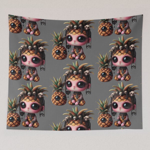 Item preview, Goth Pineapple - Creepy Cute Fruits Collection #8 designed and sold by LujziWorld.