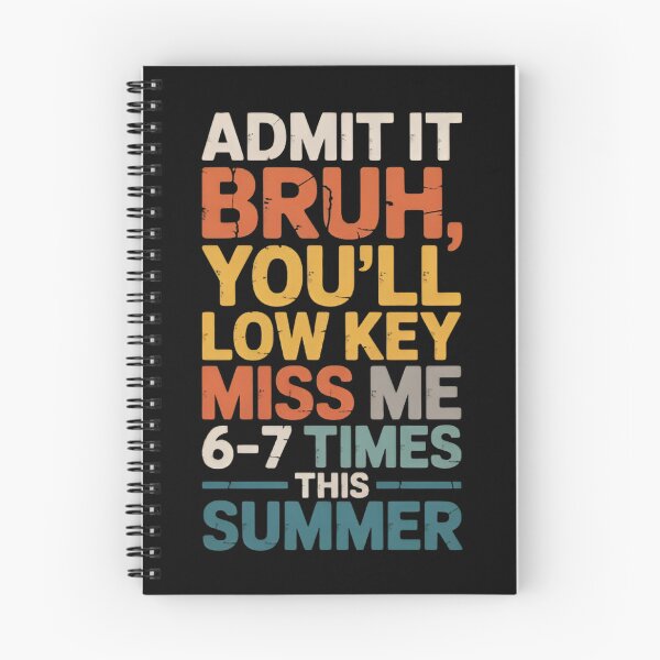 Item preview, Admit It Bruh You’ll Miss Me 6-7 Times This Summer Funny Retro Sunset  designed and sold by Zizo-DR44.