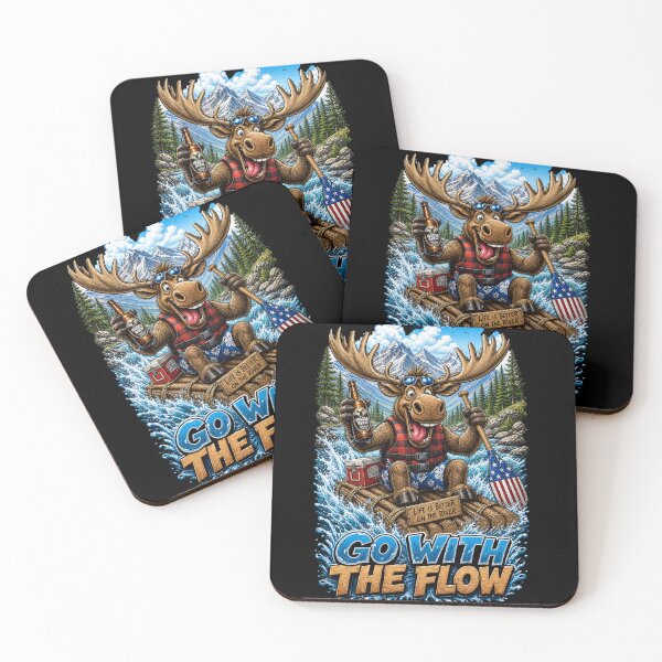 Item preview, Go With The Flow Moose Adventure designed and sold by FREENATION2026.