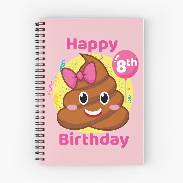 Item preview, 8th Birthday Girl - Pink Bow Poop Emoji designed and sold by melsens.