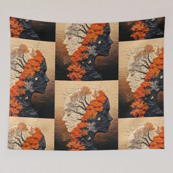 Item preview, Autumn Minds - Dual Face Surreal Tree Ar designed and sold by Silence has weight.