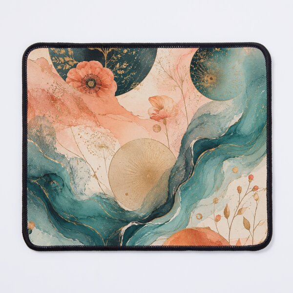 Item preview, Celestial Tide Bloom – Luxury Abstract Watercolor Botanical Illustration designed and sold by Dream Bloom Gallery.