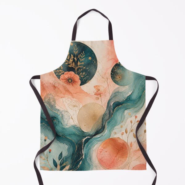 Item preview, Celestial Tide Bloom – Luxury Abstract Watercolor Botanical Illustration designed and sold by Dream Bloom Gallery.
