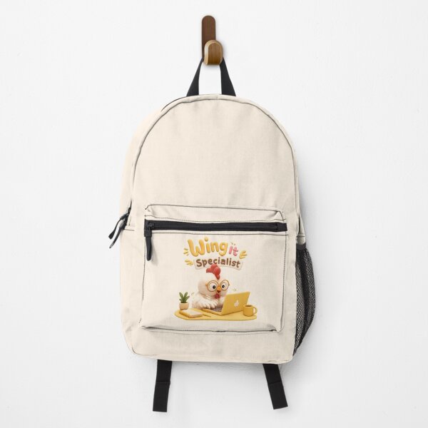 Item preview, Wing It Specialist | Cute Chicken Laptop CGI Sticker designed and sold by Moons Studio.