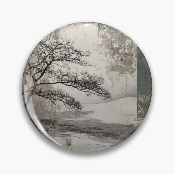 Item preview, Wabi sabi and japandi inspired abstract geometric art with tree designed and sold by filigreedigital.
