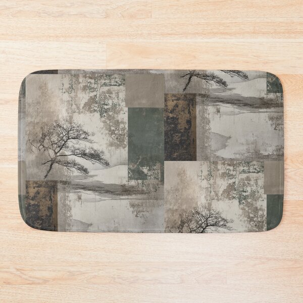 Item preview, Wabi sabi and japandi inspired abstract geometric art with tree designed and sold by filigreedigital.