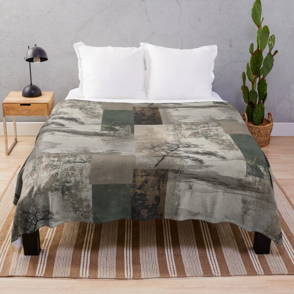 Item preview, Wabi sabi and japandi inspired abstract geometric art with tree designed and sold by filigreedigital.