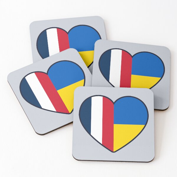 Item preview, France Ukraine | 2 Nations 1 Heart designed and sold by sublimesun.