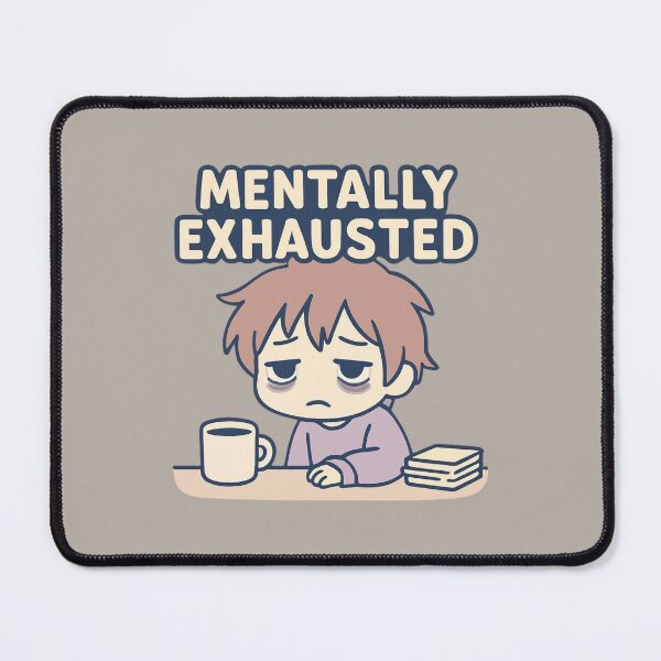 Item preview, Mentally Exhausted | Cute Kawaii Coffee Chibi designed and sold by Noxivora.
