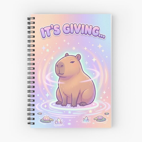 Item preview, Capybara "It's Giving" Design designed and sold by Softbear Atelier.