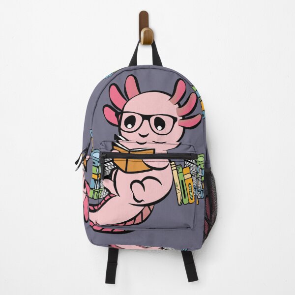 Artikelvorschau, Niedlicher Axolotl im Kawaii-Stil – Lesender Axolotl – Fröhlicher rosa Axolotl im Anime-Stil entworfen und verkauft von VectorJoy.