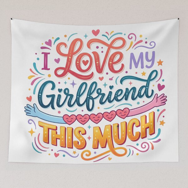 Item preview, love my girlfriend, funny gifts for girlfriend, romantic gifts for girlfriend designed and sold by TrueArtVibes.