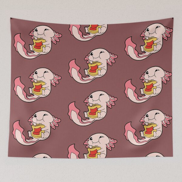 Artikelvorschau, Niedlicher Axolotl im Kawaii-Stil – Lesender Axolotl – Fröhlicher rosa Axolotl im Anime-Stil entworfen und verkauft von VectorJoy.