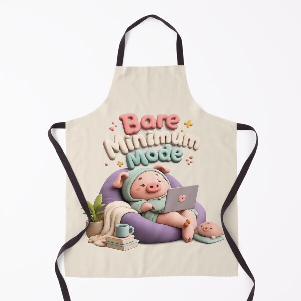 Item preview, Bare Minimum Mode Cute Pig Laptop | Lazy Piggy 3D CGI Aesthetic designed and sold by Moons Studio.