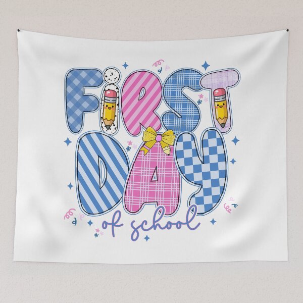 Item preview, Cute First Day of School Retro Teacher Kids designed and sold by VibranPalette.