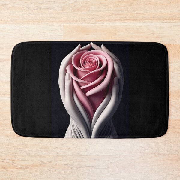 Item preview, Delicate Protection - Hands Holding Pink Rose Art designed and sold by Silence has weight.