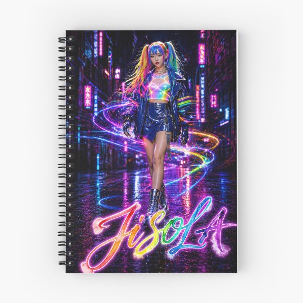 Item preview, Jisola - Éthos K-Pop Cyberpunk Neon Idol with Rainbow Hair designed and sold by KIKABUM.