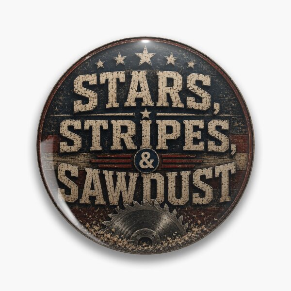 Item preview, Stars Stripes and Sawdust - Patriotic Woodworker Shirt designed and sold by Drawn-Measured.
