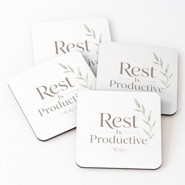 Item preview, Rest Is Productive | Cozy Self-Care Minimalist Quote designed and sold by Irene Catchmind.