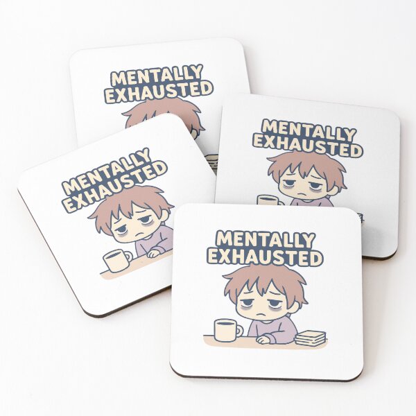 Item preview, Mentally Exhausted | Kawaii Chibi Cat – Burnout Humor designed and sold by Noxivora.