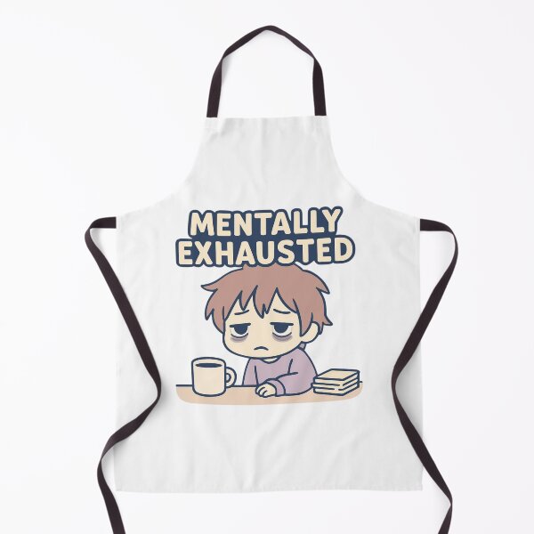 Item preview, Mentally Exhausted | Kawaii Chibi Cat – Burnout Humor designed and sold by Noxivora.