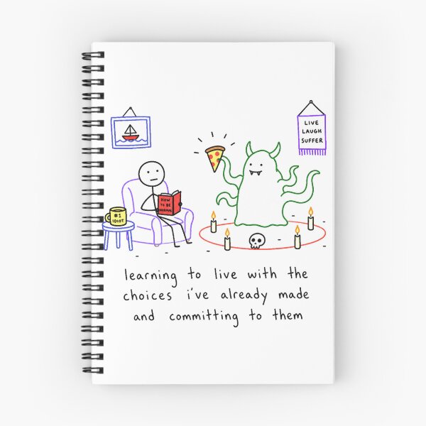 Item preview, Learning To Live With My Choices Shirt | Absurd Demon Couch Meme Tee designed and sold by SleepyLlamaClothes.