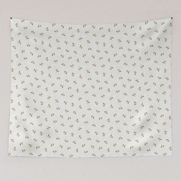 Item preview, Heirloom Wildflower Ditsy - Rose Pink & Off-White designed and sold by Sarah Thorpe Designs .