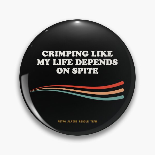 Item preview, Crimping Like My Life Depends On Spite Funny Bouldering Retro designed and sold by SlothcoreVibes.