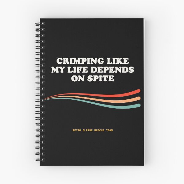 Item preview, Crimping Like My Life Depends On Spite Funny Bouldering Retro designed and sold by SlothcoreVibes.