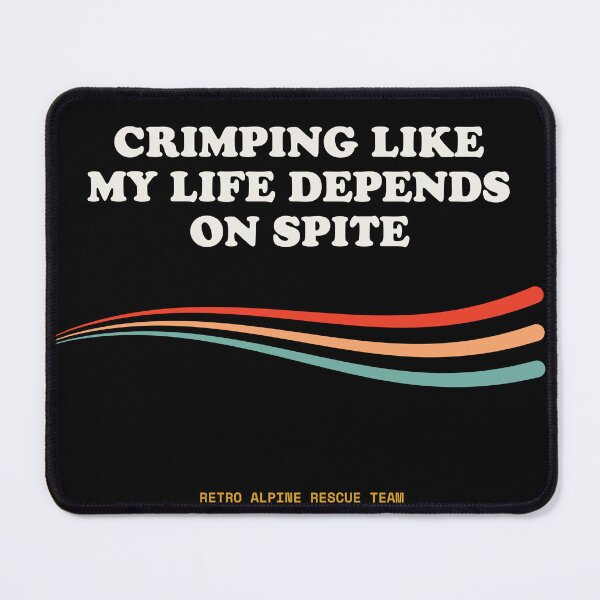 Item preview, Crimping Like My Life Depends On Spite Funny Bouldering Retro designed and sold by SlothcoreVibes.