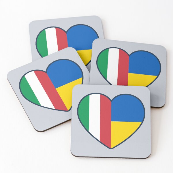 Item preview, Italy Ukraine | 2 Nations 1 Heart designed and sold by sublimesun.