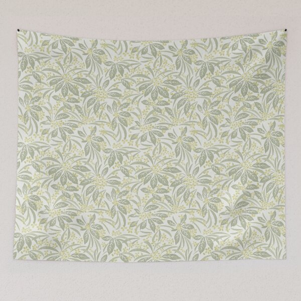 Item preview, Hedgerow Botanical - Sage Green & Soft Yellow designed and sold by Sarah Thorpe Designs .