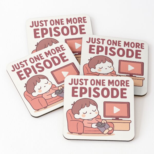 Item preview, Just One More Episode | Cute Chibi Binge Night designed and sold by Noxivora.
