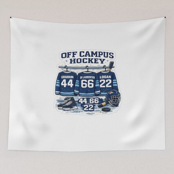 Item preview, Off Campus Hockey Jersey Sticker | College Hockey Aesthetic Design designed and sold by Artbysarmina.