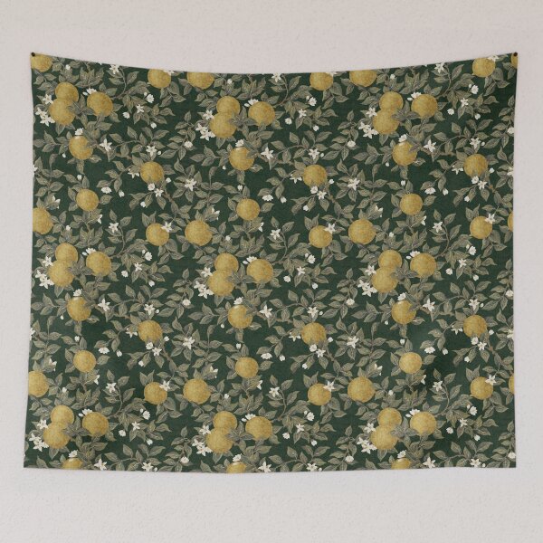 Item preview, Orange Blossom Antique - Deepest Green Black designed and sold by Sarah Thorpe Designs .