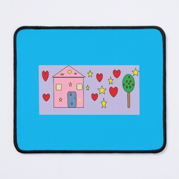Item preview, Cute Pink House Drawing for Kids | Easy Cartoon Art with Hearts & Stars designed and sold by MahiDigitalArts.