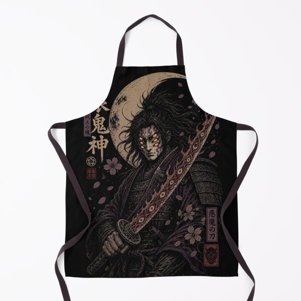 Item preview, Ancient Six Eyed Samurai Japanese Woodblock Style designed and sold by artditisme.