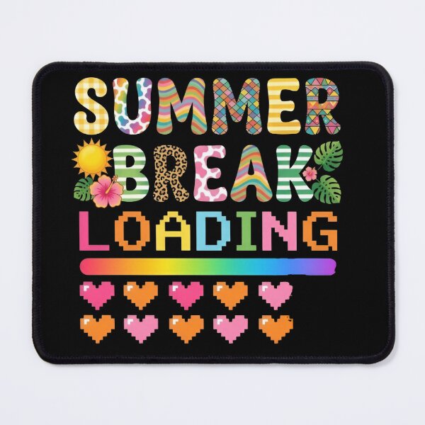 Item preview, Summer Break Loading Retro Rainbow Tropical Vacation Pixel Heart Summer Teacher  designed and sold by Zizo-DR44.
