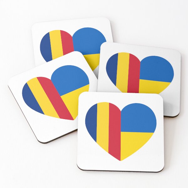 Item preview, Romania Ukraine | 2 Nations 1 Heart designed and sold by sublimesun.