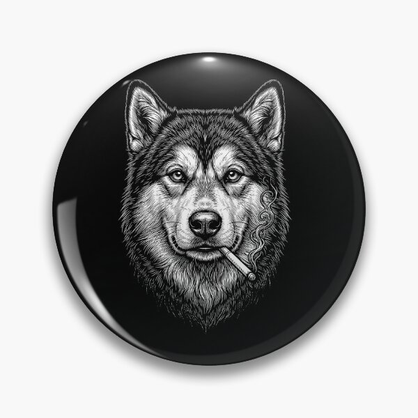 Item preview, Funny Alaskan Malamute Smoking Meme Dog Owner designed and sold by DoodleTortle.