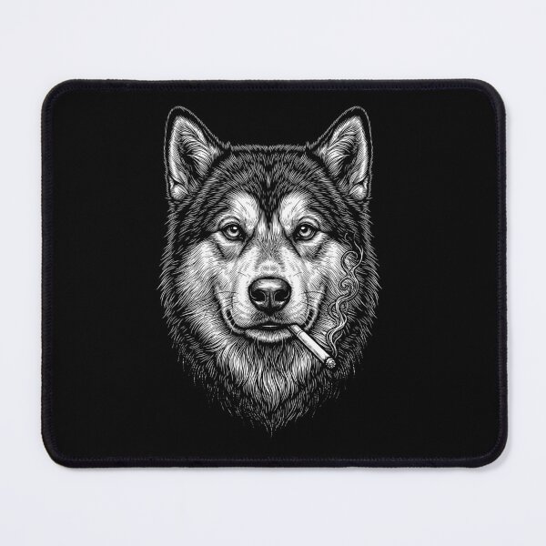 Item preview, Funny Alaskan Malamute Smoking Meme Dog Owner designed and sold by DoodleTortle.