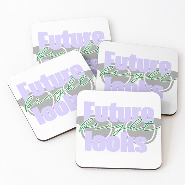 Item preview, Future Looks Bright Retro Pastel Sunglasses Quote designed and sold by byLizedesigns.