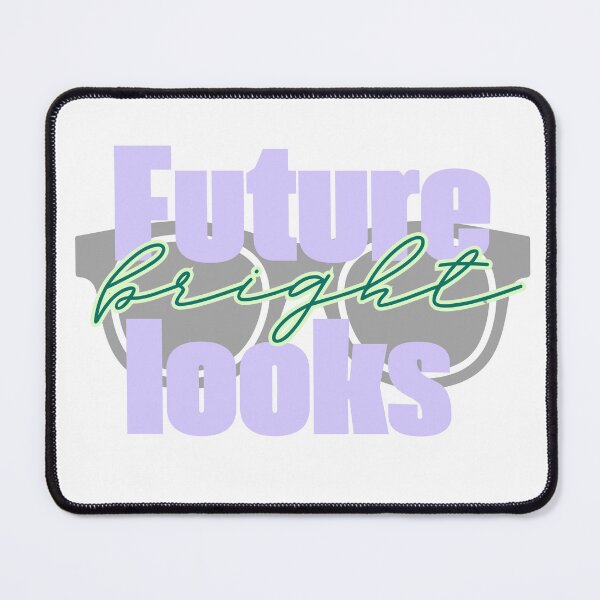 Item preview, Future Looks Bright Retro Pastel Sunglasses Quote designed and sold by byLizedesigns.