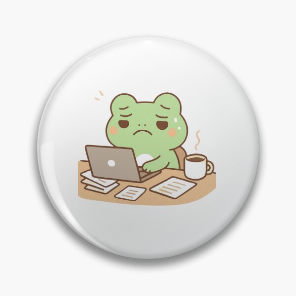 Item preview, Chibi Frog | Overworked Burnout Meme designed and sold by Noxivora.