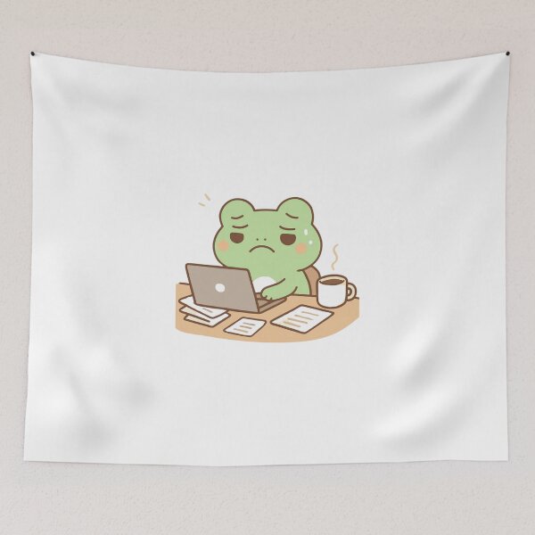 Item preview, Chibi Frog | Overworked Burnout Meme designed and sold by Noxivora.